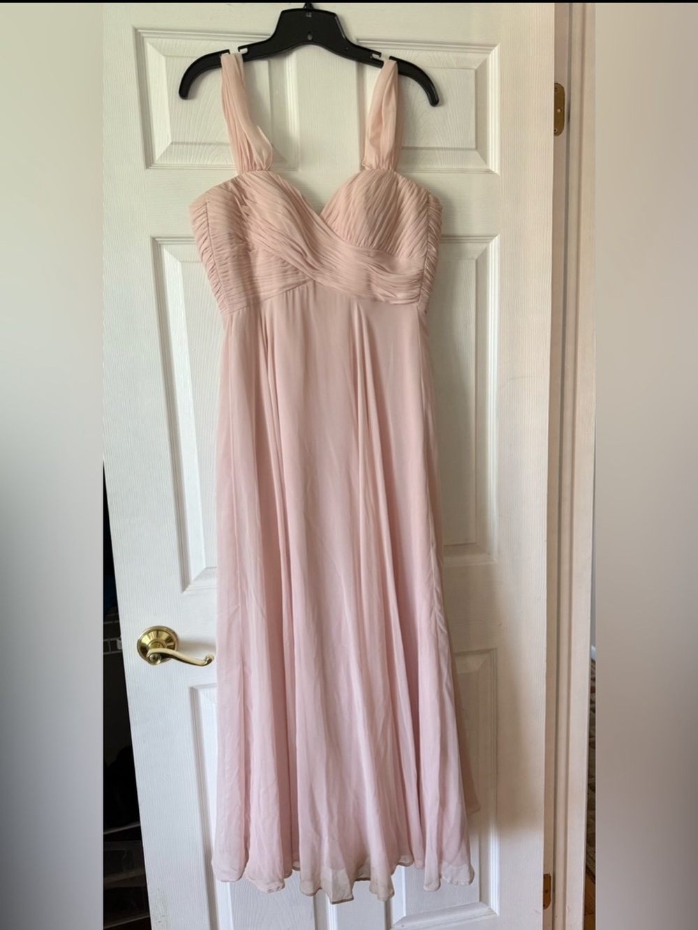 Elegant Blush Pink Pleated Dress